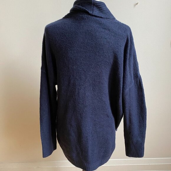 Como Vintage Women BNWT navy blue knit sweater New sz Large turtleneck - Picture 4 of 6